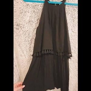 Black tassle romper
